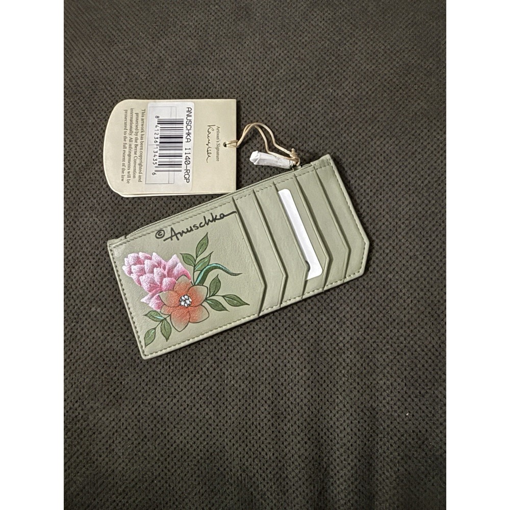 Anuschka Hand-Painted Leather RFID-Blocking Card Case